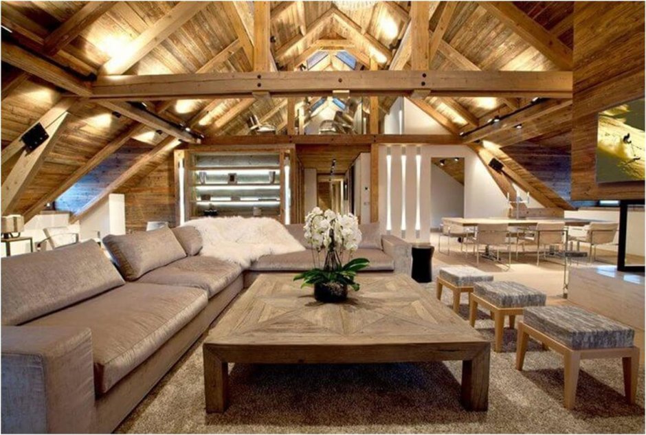 Мансарда в стиле Шале