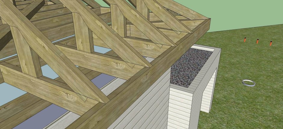 Скатная крыша мауэрлат