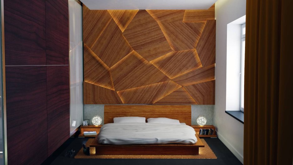 Шпонированные панели Wallhof Wood "тик"