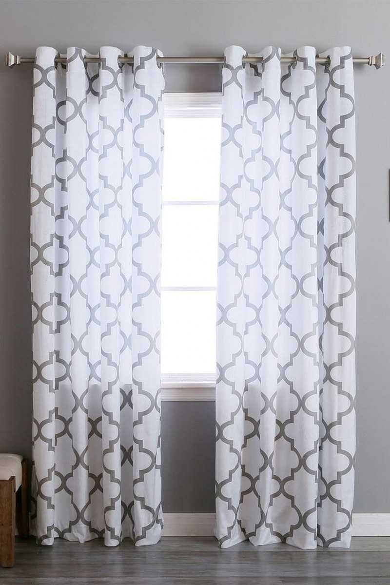 Тюль с геометрическим рисунком