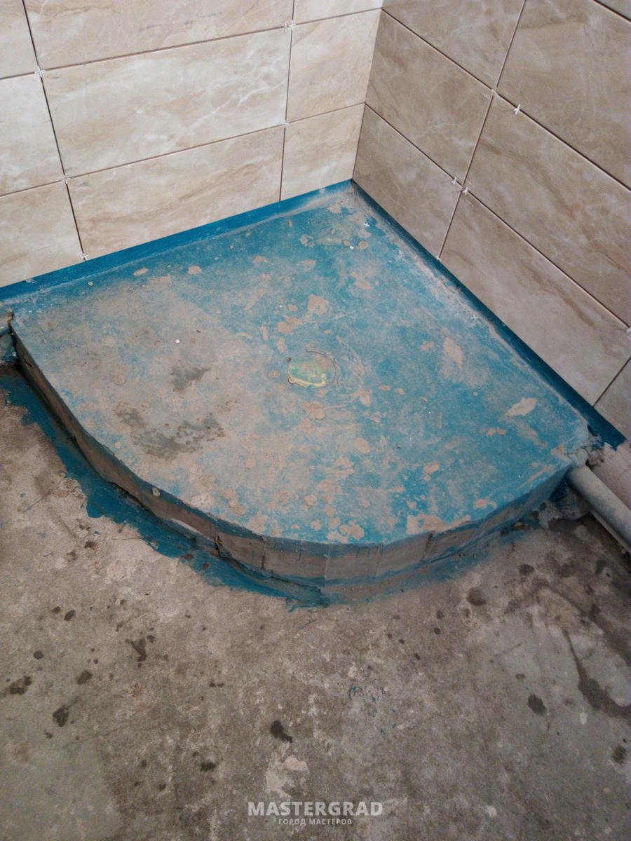 Коврик под душевую кабину полукруглую