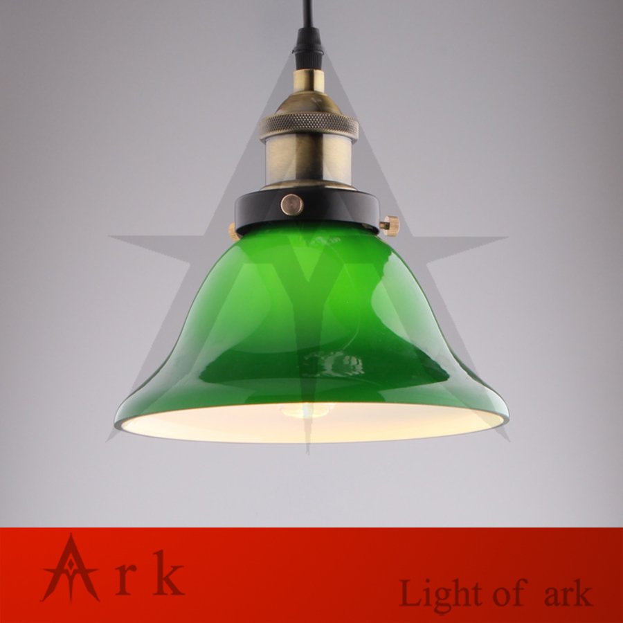 Подвесной светильник лофт зелёный