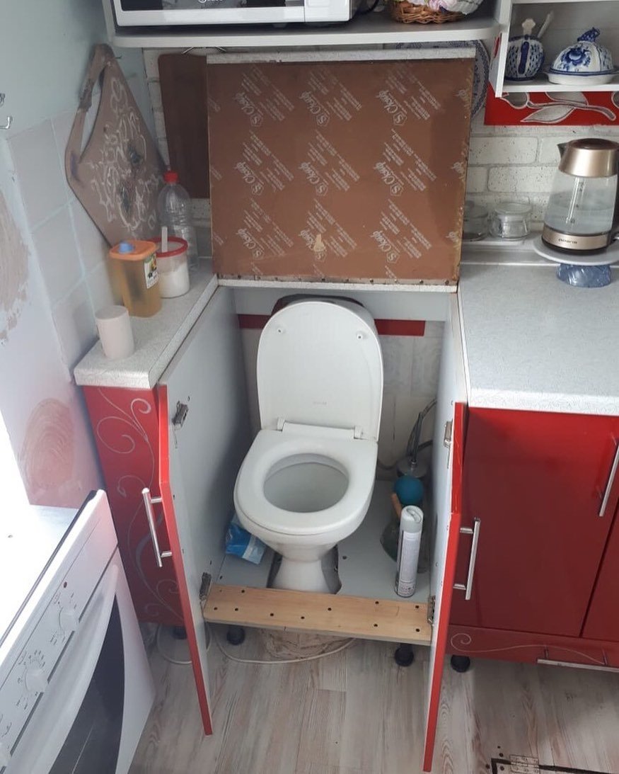Туалет на кухне