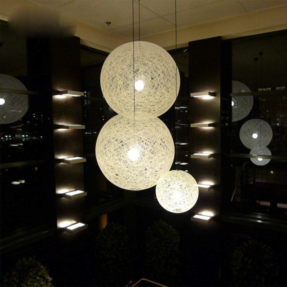 Светильники шары подвесные в гостиную