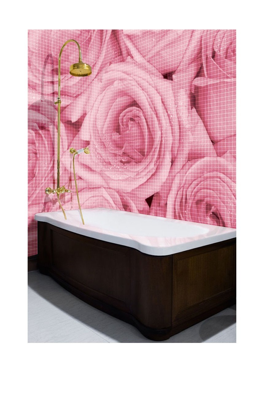 Плитка с розами для ванной