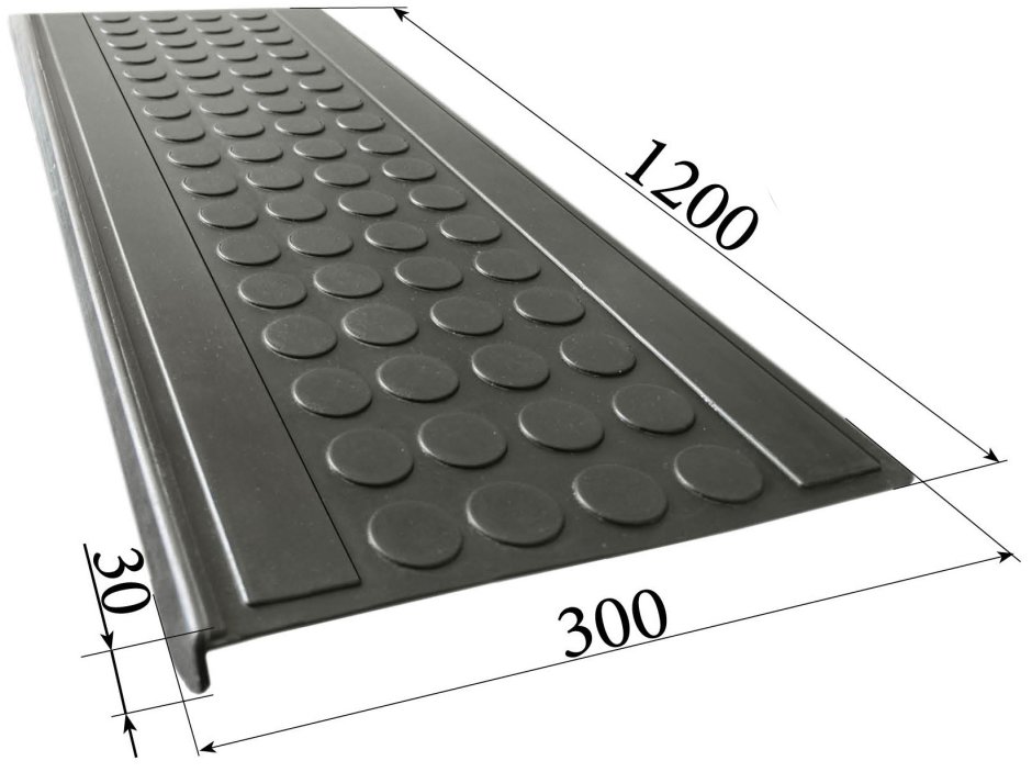Проступь противоскользящая г-образная, 1200*317*30 пятак
