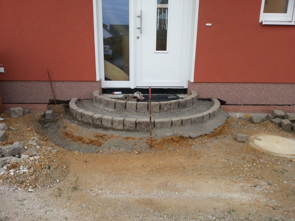 Опалубка для круглого крыльца