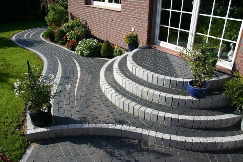 Ступеньки из тротуарной плитки