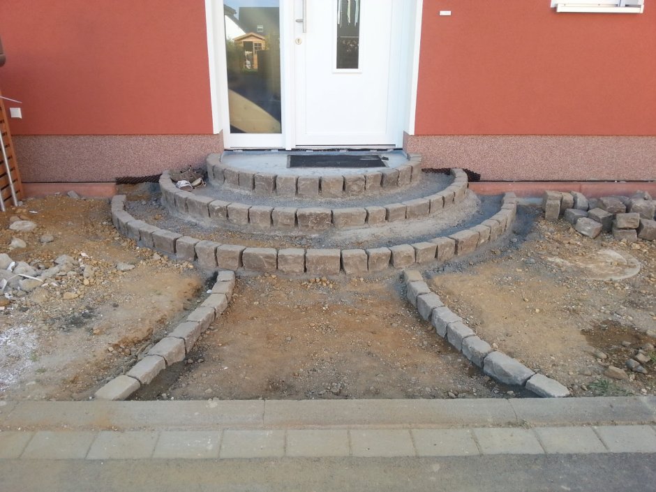 Опалубка для полукруглого крыльца