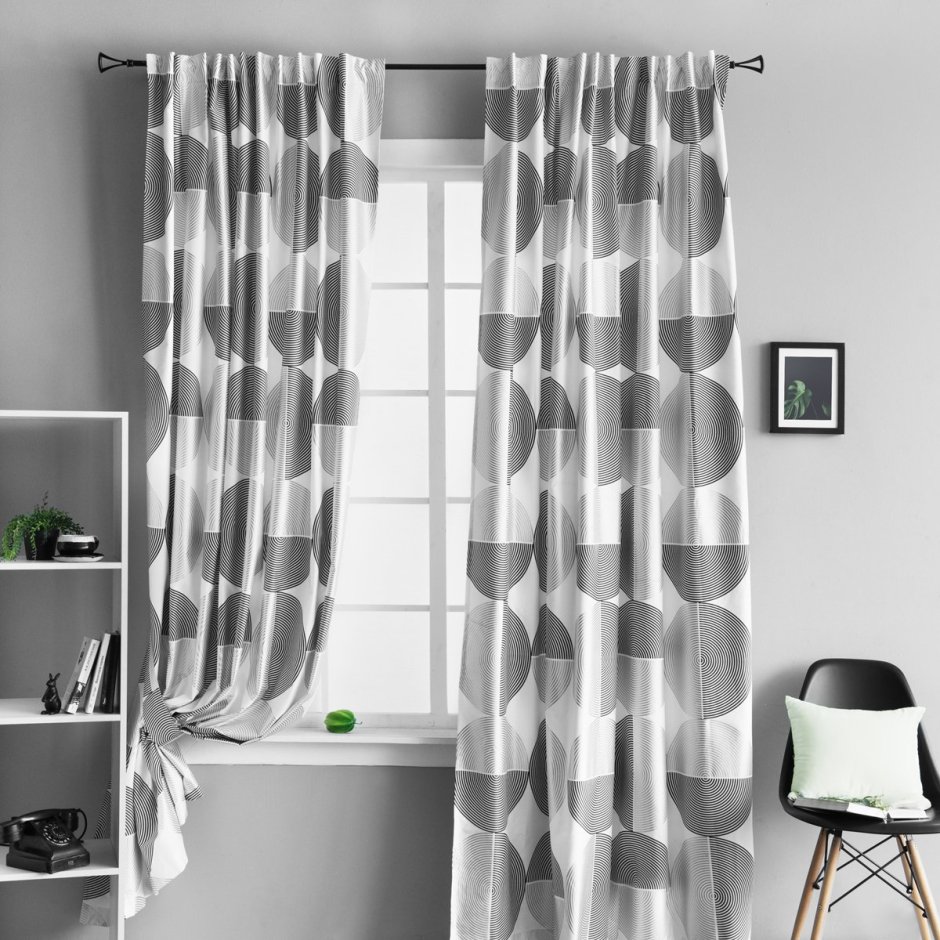 Шторы с геометрическим рисунком