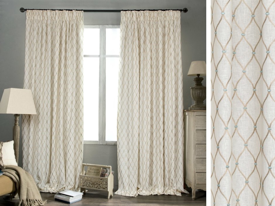 Шторы с геометрическим узором