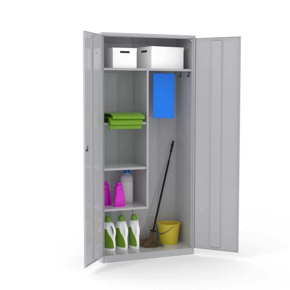 Шкаф для уборочного инвентаря габариты: 500x400x1800мм