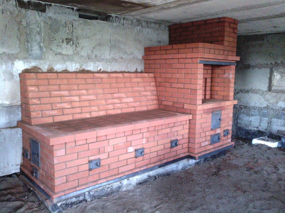 Печи с лежанкой из кирпича