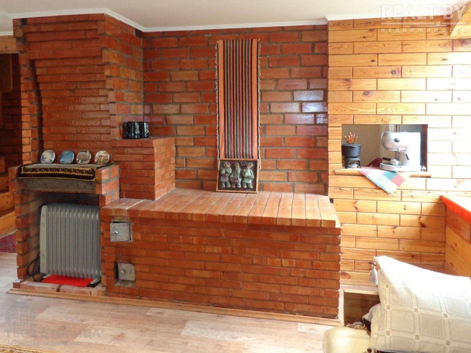 Кирпичная печь с лежанкой