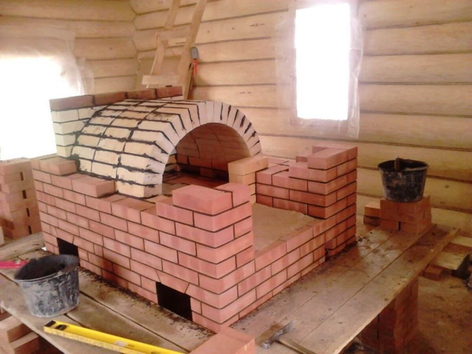 Мини русская печь с лежанкой