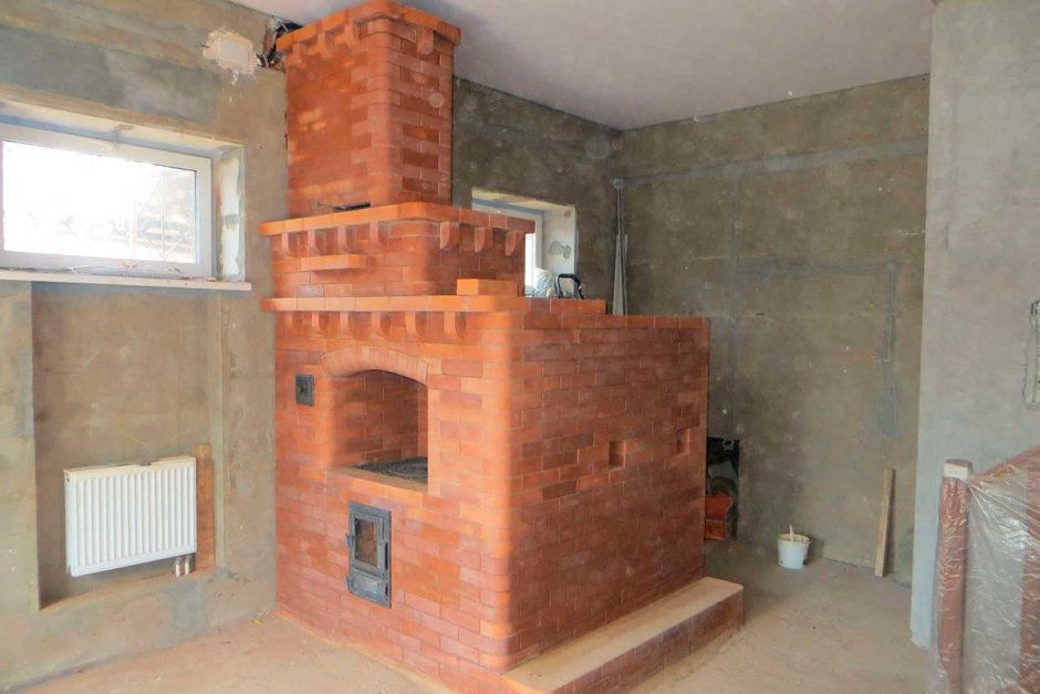 Русская печь Экономка с лежанкой