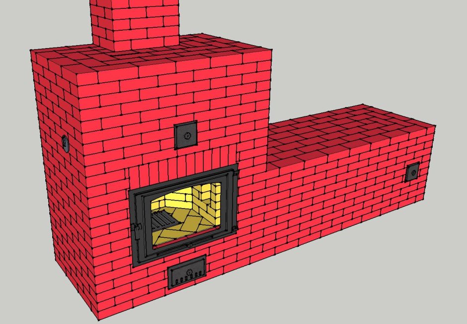 Печь шведка с лежанкой порядовка