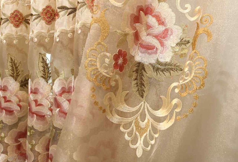 Турецкие шторы с вышивкой