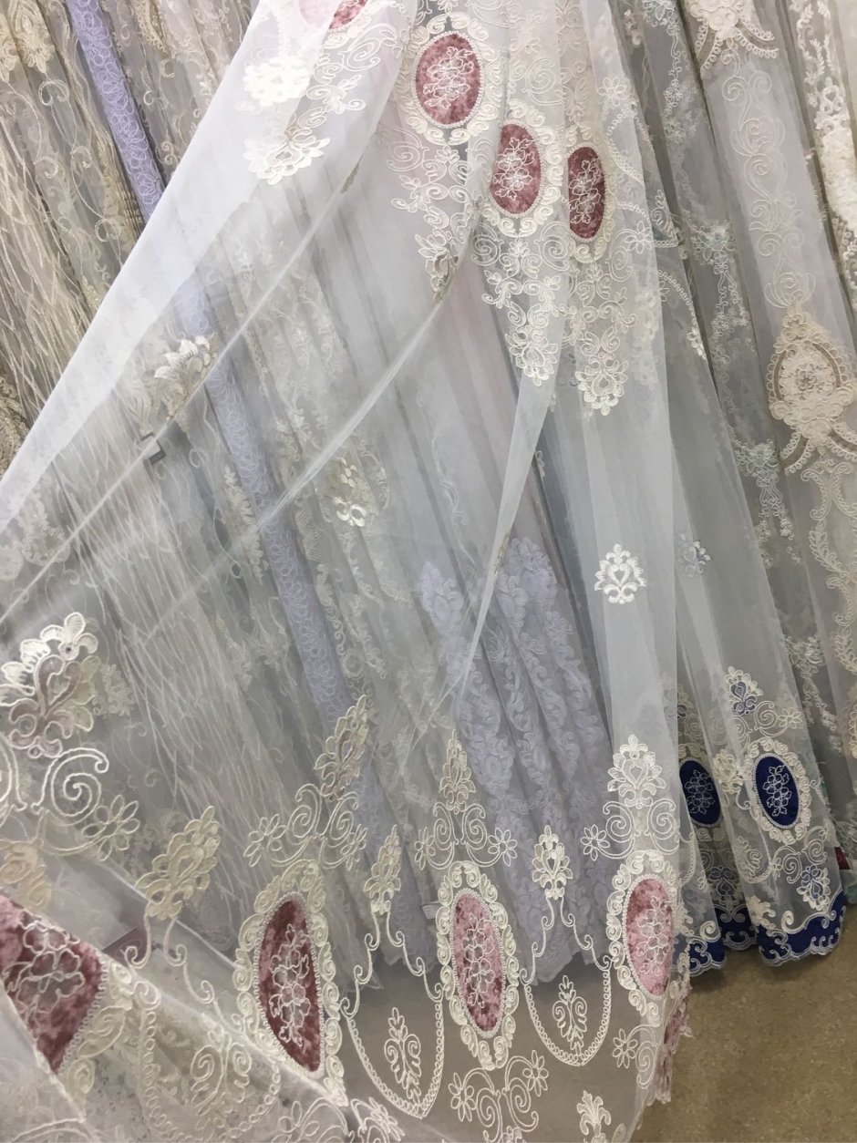 Тюль занавеска Mesh embroiddery Curtain 140*260 модель gzg134-3 Royal Union