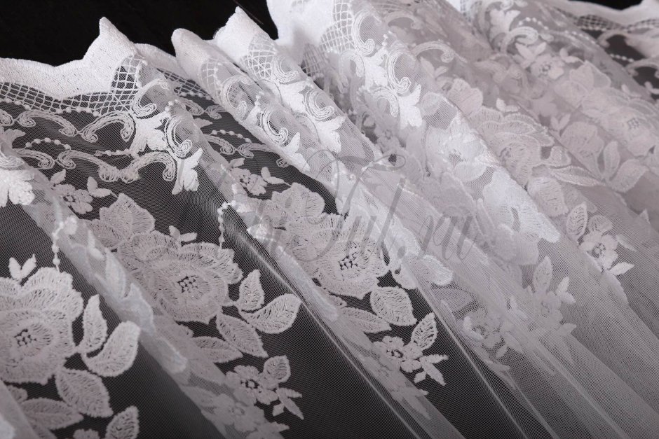 Тюль сетка с вышивкой dmf311