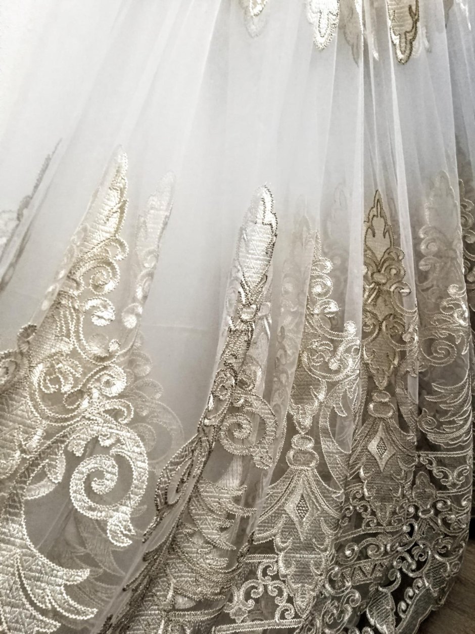 Тюль вышивка