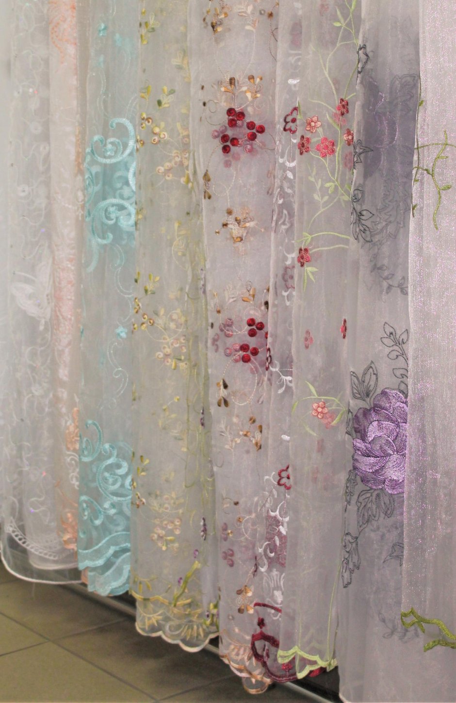 Тюль французская сетка с вышивкой 2020г
