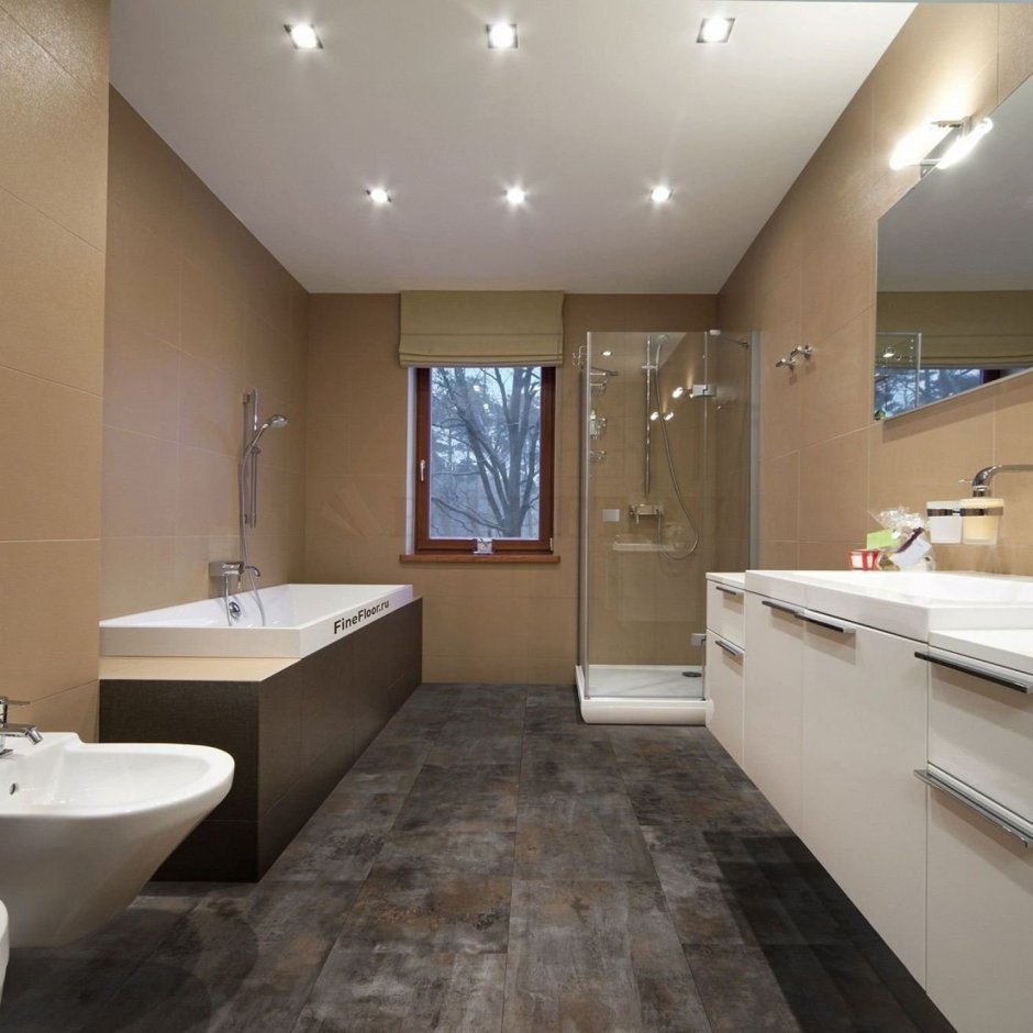 Отделка ванной комнаты ламинатом