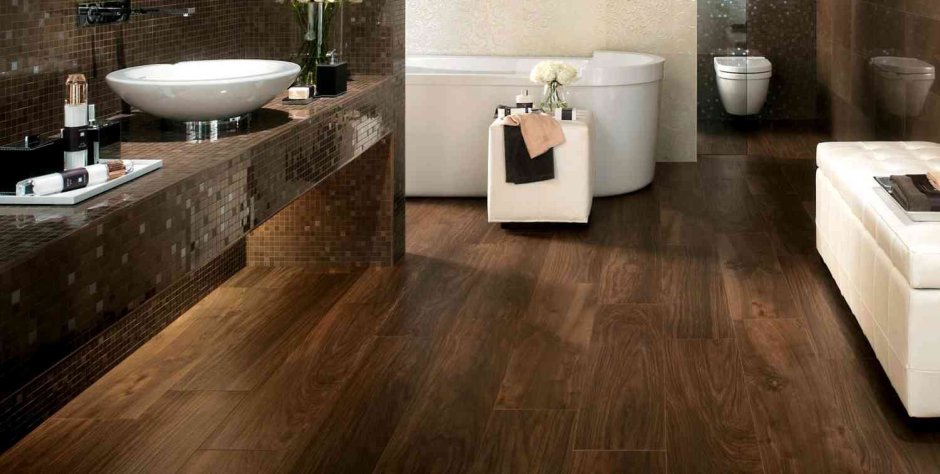 Кварцвиниловая плитка в ванной