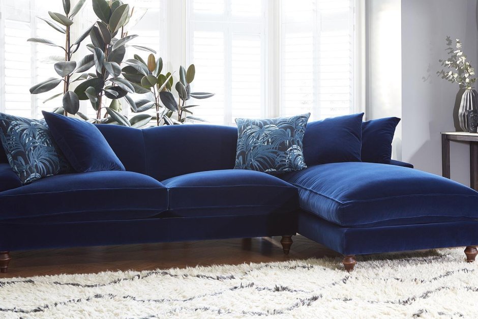 Диван угловой цвет морской волны