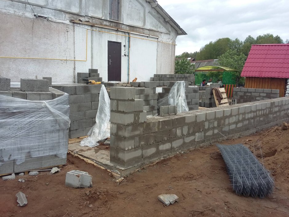 Одноэтажный дом из керамзитобетонных блоков