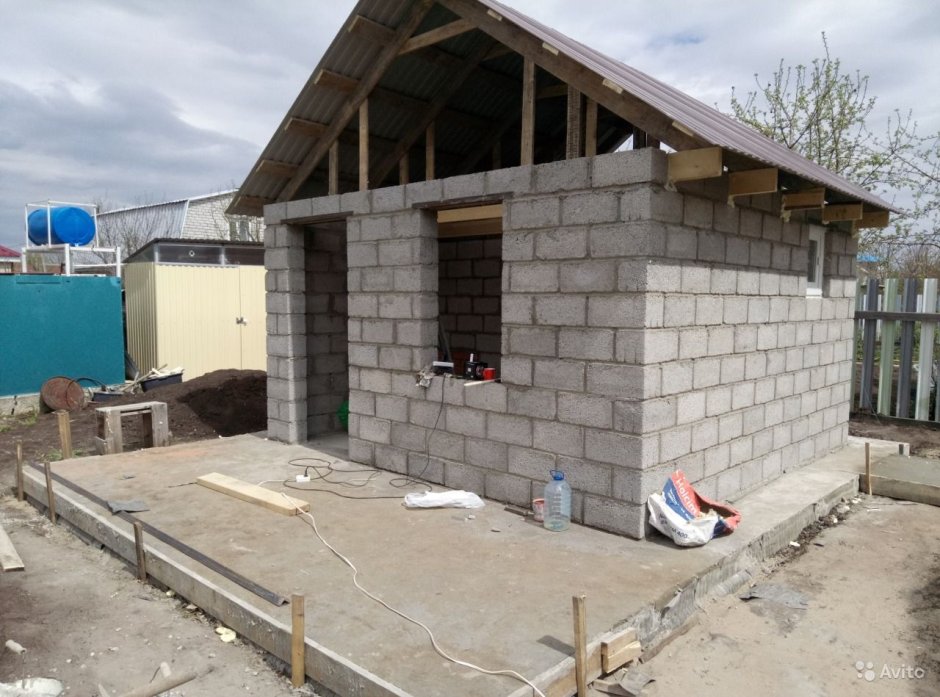 Крыша на керамзитобетонные блоки