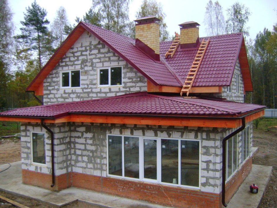 Сарай из пеноблоков 6х4