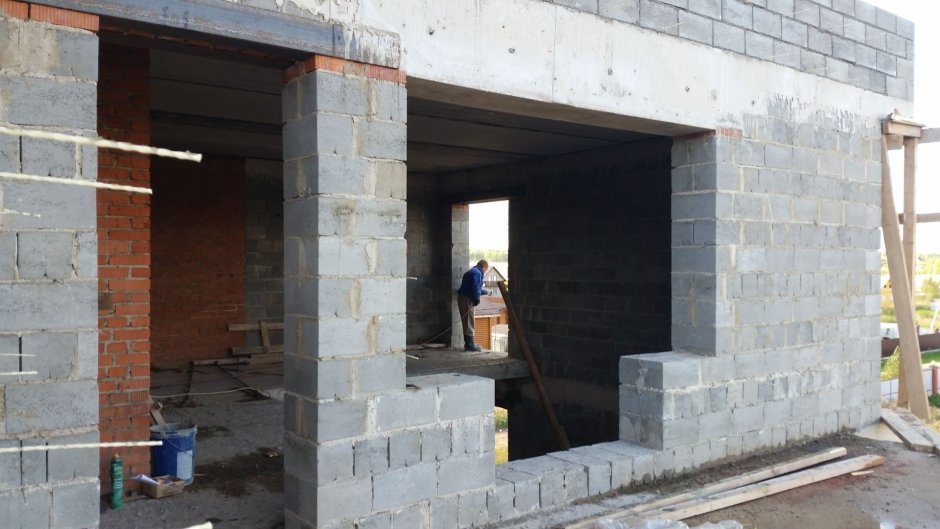 Баня 3 4 из керамзитобетонных блоков с мансардой