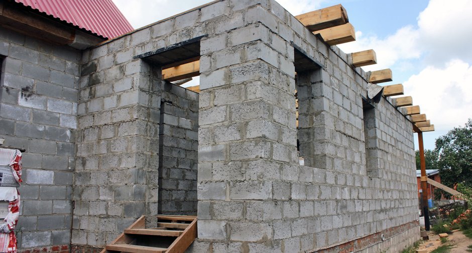 Пристрой к дому из блоков