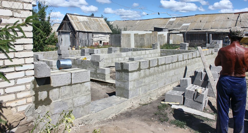 Терраса из блоков