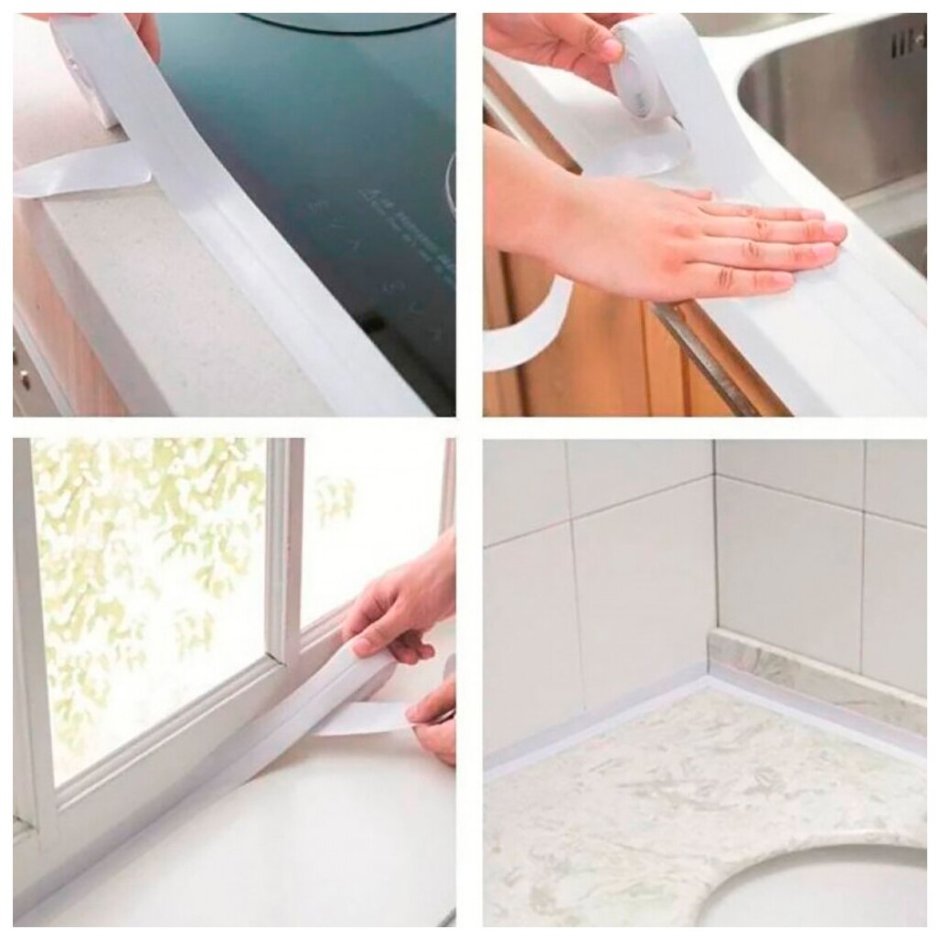 Лента бордюрная для ванны самоклеющ 8 см