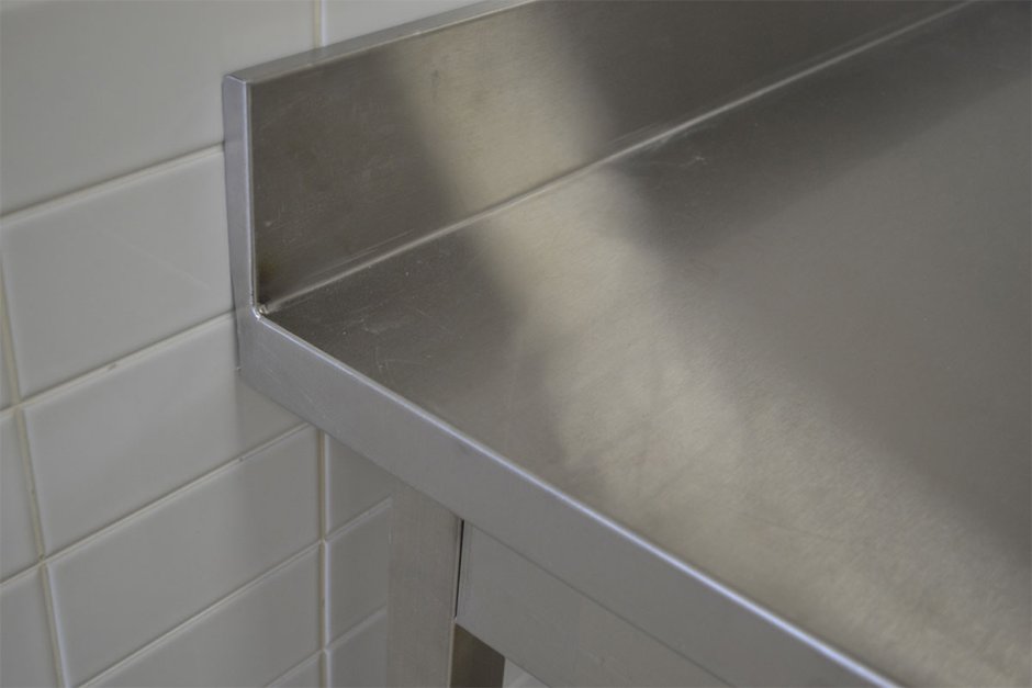 Столешница с бортиком 60х80 нержавеющая сталь