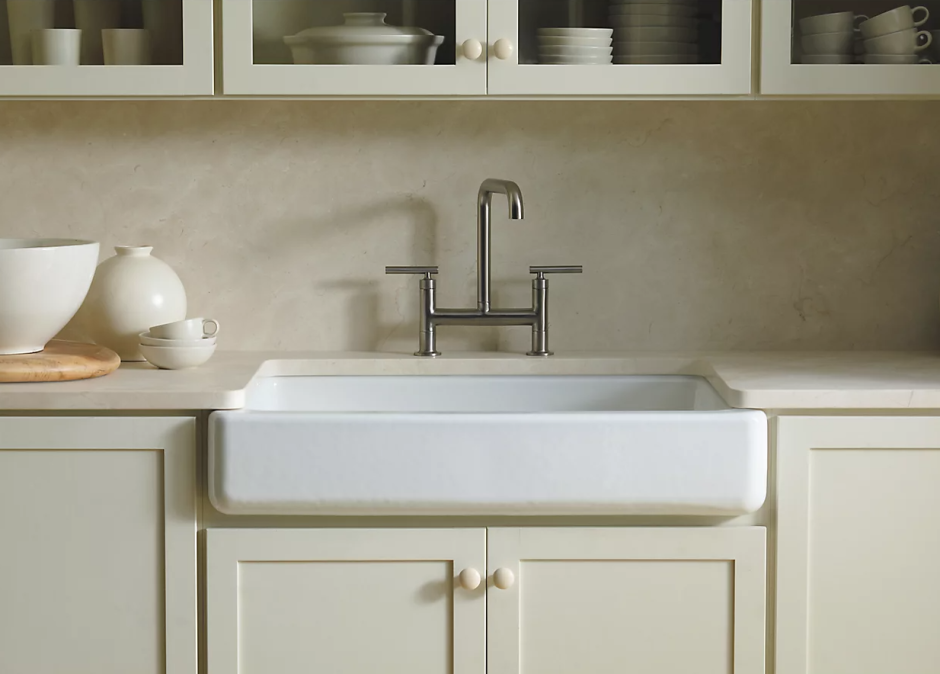 Двойная мойка, видимая фронт стенка, нержавеющая сталь