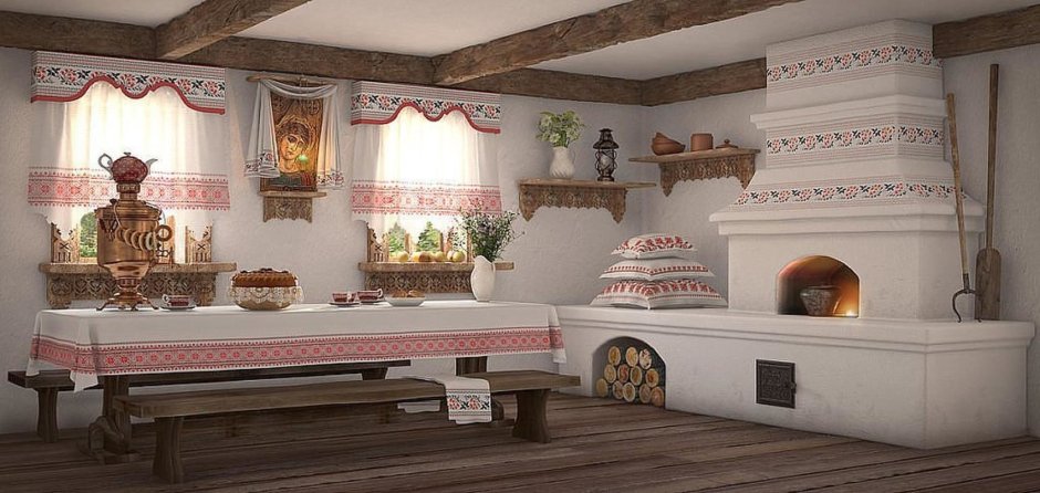 Интерьер в русском народном стиле