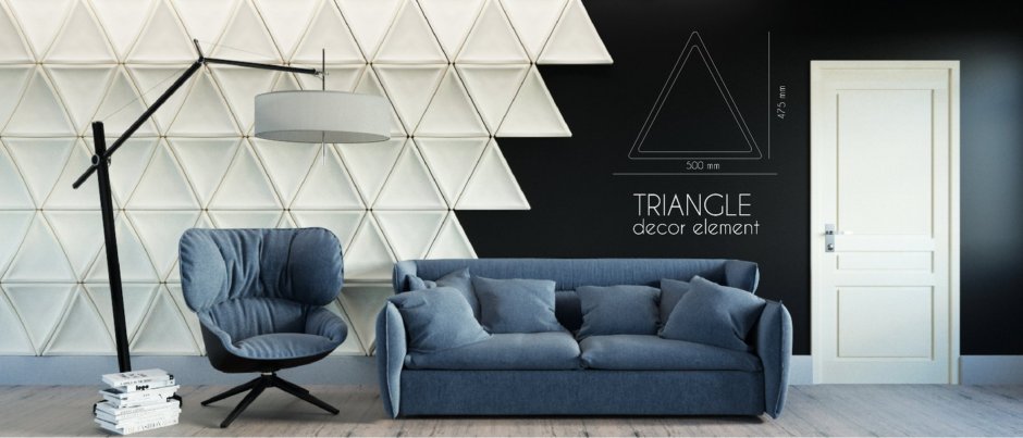 Гипсовые панели треугольники