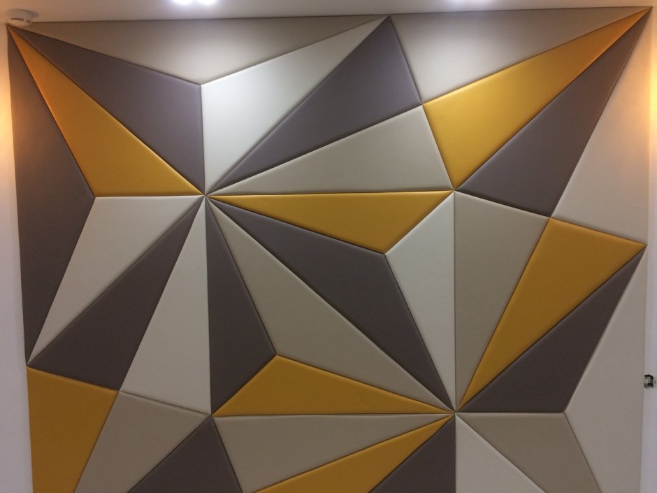 Мягкие стеновые панели треугольники