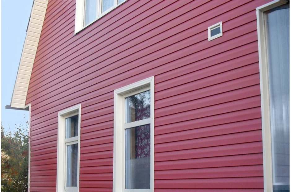 Сайдинг виниловый красный