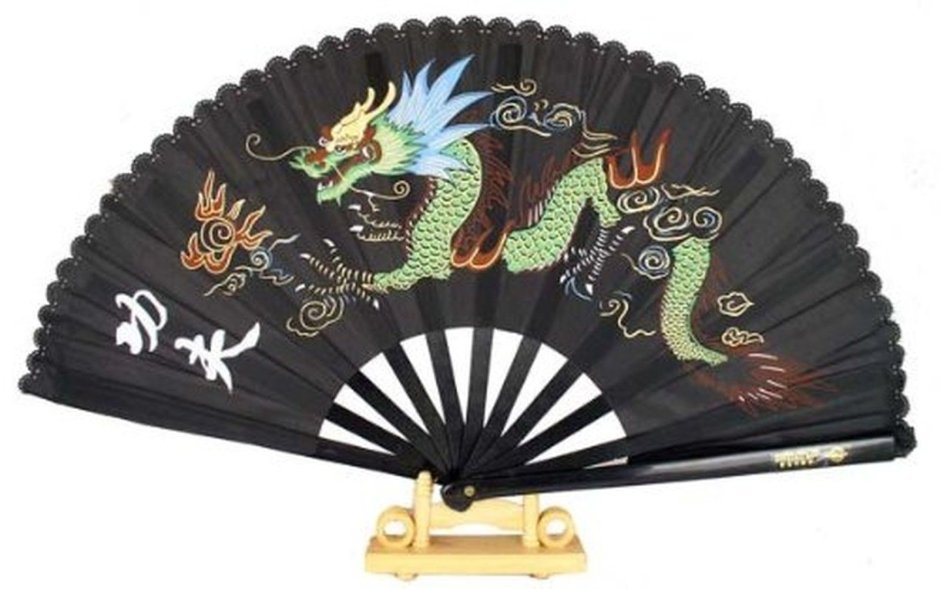Китайский веер с драконом