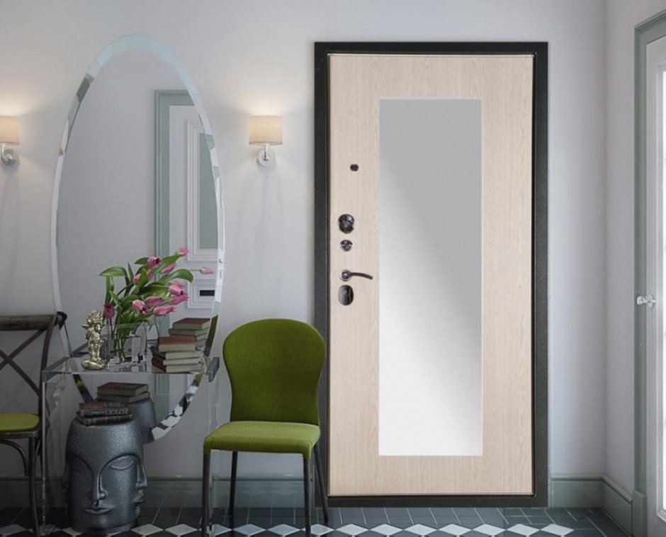 Входная дверь зеркало