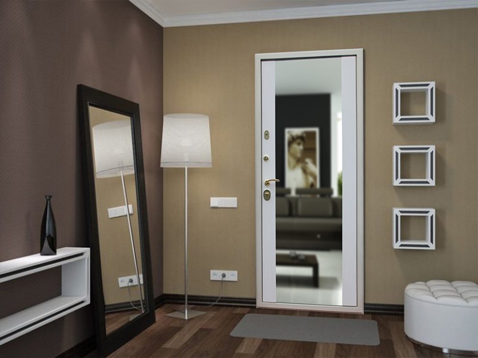 Накладка на дверь с зеркалом