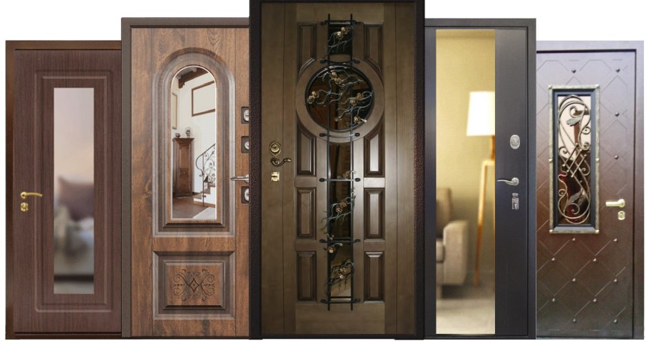 Накладка на входную дверь с зеркалом