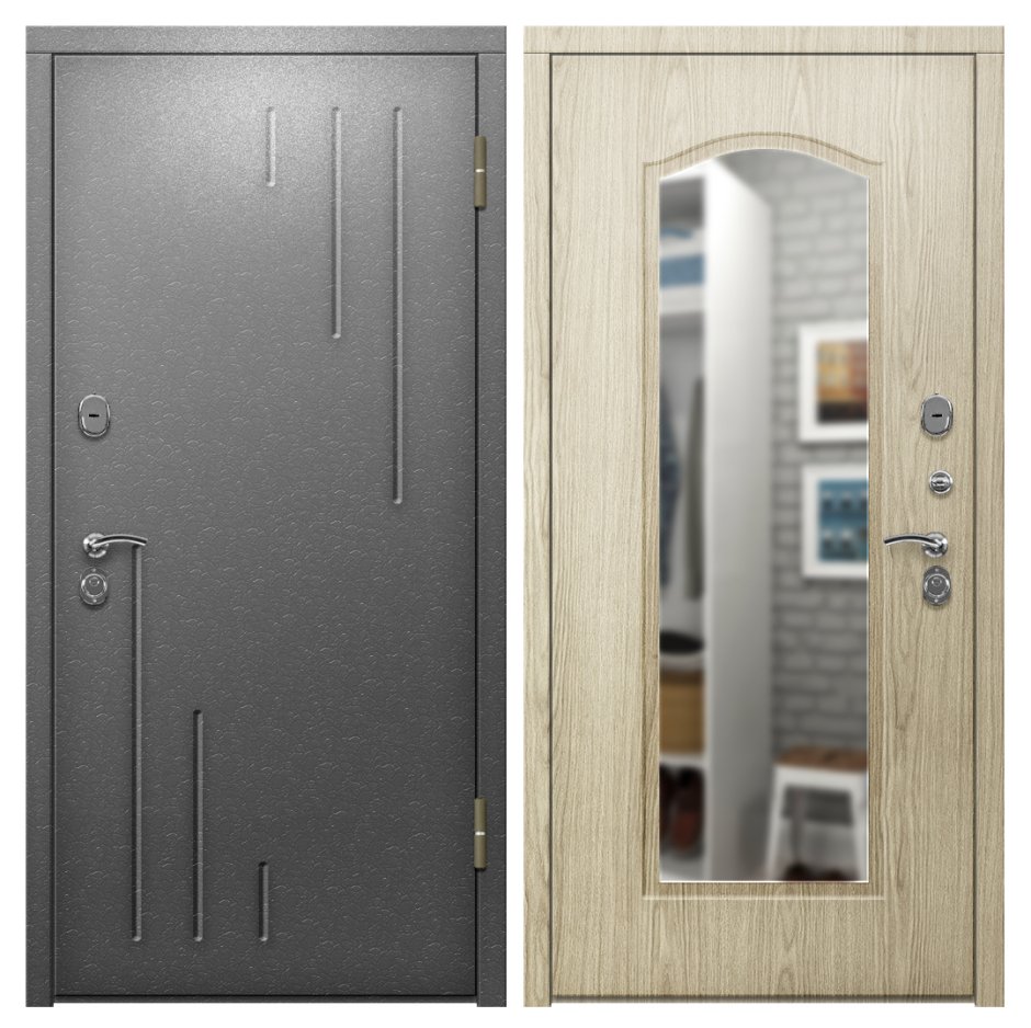 Входная дверь Браво с зеркалом 204