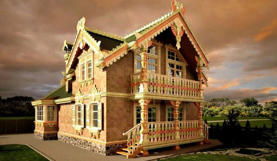 Дом в стиле русский Терем