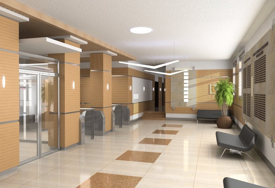 Интерьер холла в административном здании