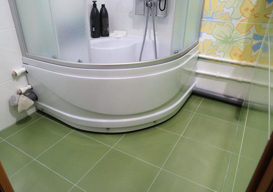 Поддон для душа из плитки 90х90